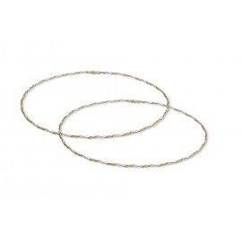 Οικονομικά Στέφανα Γάμου Ασημί-Ματ Με Χρυσό Κορδόνι 7301