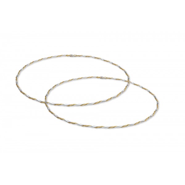 Οικονομικά Στέφανα Γάμου Ασημί-Ματ Με Χρυσό Κορδόνι 7301