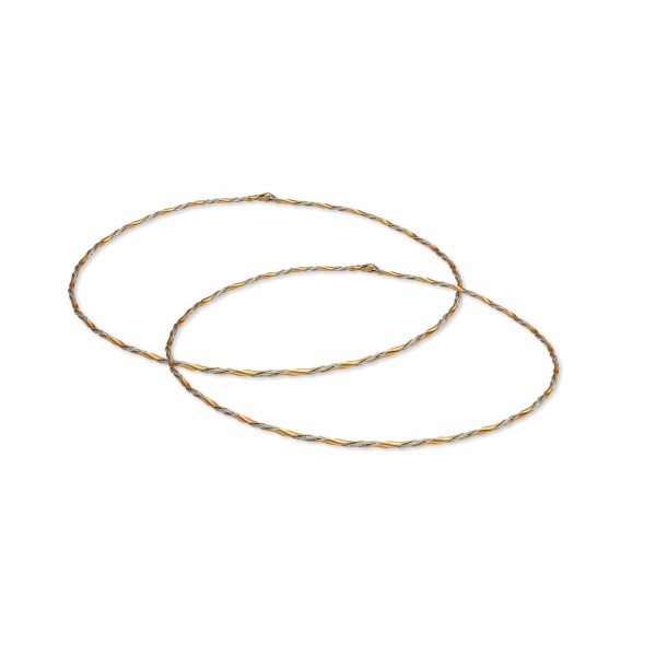 Οικονομικά Στέφανα Γάμου Χρυσό-Ματ Με Ασημί Κορδόνι 7302