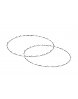 Οικονομικά Στέφανα Γάμου 7304 Ασημί-Ματ Με Λευκά Κρυσταλλάκια