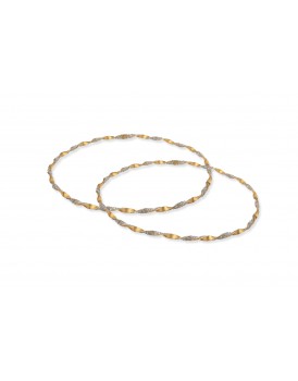 Οικονομικά Στέφανα Γάμου Επίχρυσες Βέργες Με Light Argent Crystal Fabric 7318