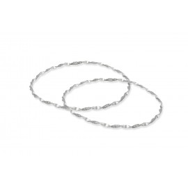 Οικονομικά Στέφανα Γάμου Ασημί Βέργες Με Light Argent Crystal Fabric 7319