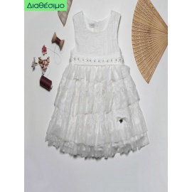 Βαπτιστικό Φόρεμα Guy Larohce QLS150414 Δαντέλα 