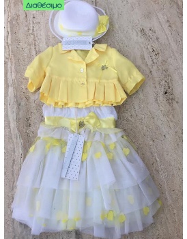 Βαπτιστικό Φόρεμα Δαντέλα Guy Laroche QLS9417 Με Μπολερό   