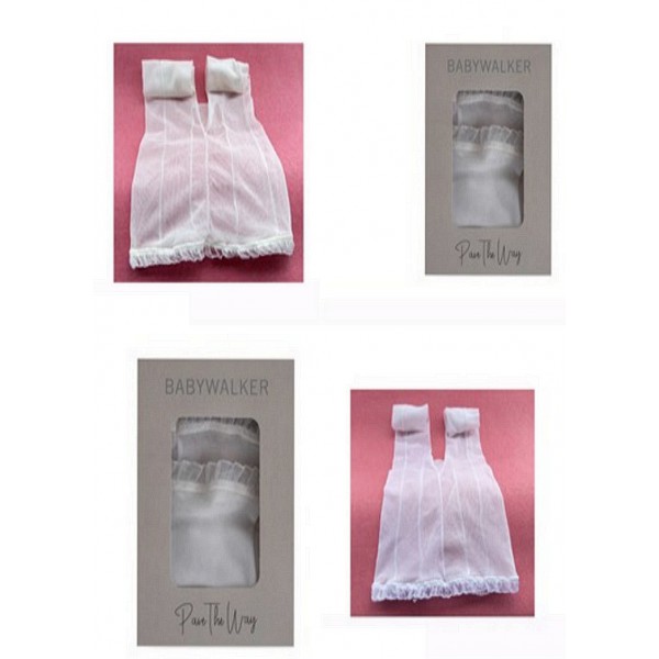 Καλσόν Βάπτισης Βαμβακερό Babywalker 9000 Λευκό Διχτυωτό