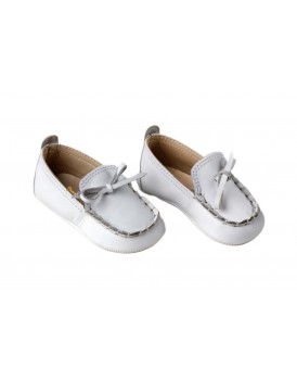 Βαπτιστικά Παπούτσια Αγκαλιάς Loafers Everκid A301A Δερμάτινα Λευκά