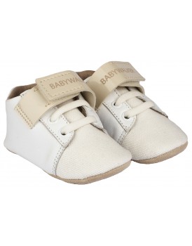 Βαπτιστικά Παπούτσια Αγκαλιάς -Sneakers - BABYWALKER MI 1092 Micro Λευκά/Εκρού