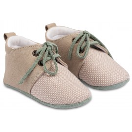 Babywalker Βαπτιστικά Παπούτσια Αγκαλιάς Μωρού MI 1099 Μέντα/Μπεζ   