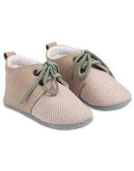 Babywalker Βαπτιστικά Παπούτσια Αγκαλιάς Μωρού MI 1099 Μέντα/Μπεζ   