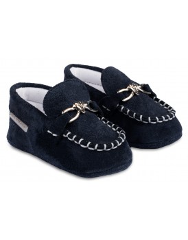 Βαπτιστικά Παπούτσια Αγκαλιάς Μωρού  Babywalker MI 1113 Μοκασίνι Καστόρ Μπλε   