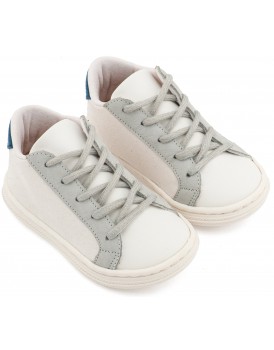 Βαπτιστικά Παπούτσια Αγόρι Babywalker BS 3039 Basic Λευκά/Γκρι/Μπλε