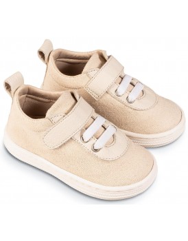 Βαπτιστικά Παπούτσια -Sneakers- BABYWALKER BS 3078 Basic Δ΄έρμα/Ύφασμα Εκρού