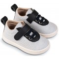 Βαπτιστικά Παπούτσια -Sneakers- BABYWALKER BS 3078 Basic Δ΄έρμα/Ύφασμα Λευκά-Μπλε