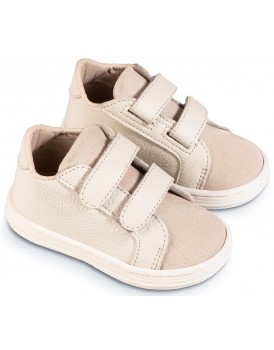 Βαπτιστικά Παπούτσια -Sneakers- BABYWALKER BS 3080 Basic Δ΄έρμα/Ύφασμα Εκρού