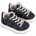 Βαπτιστικά Παπούτσια -Sneakers Δετά- BABYWALKER BS 3082 Basic Υφασμάτινα Μπλε Jean