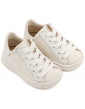 Βαπτιστικά Παπούτσια Για Αγόρι Ημίμποτα BABYWALKER BS 3093 Basic Δέρμα-Ύφασμα Λευκά