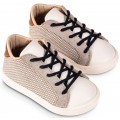 Βαπτιστικά Παπούτσια -Sneakers- BABYWALKER Δέρμα-'Ύφασμα BW 4207 Λευκά/Γκρι/Μπλε