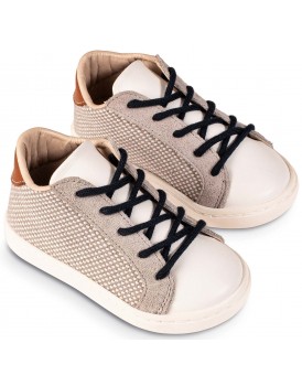 Βαπτιστικά Παπούτσια -Sneakers- BABYWALKER Δέρμα-'Ύφασμα BW 4207 Λευκά/Γκρι/Μπλε