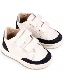 Βαπτιστικά Παπούτσια -Sneakers- BABYWALKER Δερμάτινα BW 4281 Λευκό/Μπλε/Σι΄έλ  