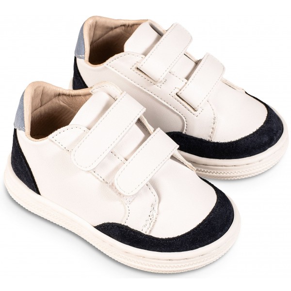 Βαπτιστικά Παπούτσια -Sneakers- BABYWALKER Δερμάτινα BW 4281 Λευκό/Μπλε/Σι΄έλ