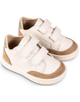 Βαπτιστικά Παπούτσια -Sneakers- BABYWALKER Δερμάτινα BW 4281 Λευκό/Μπεζ/Μέντα  