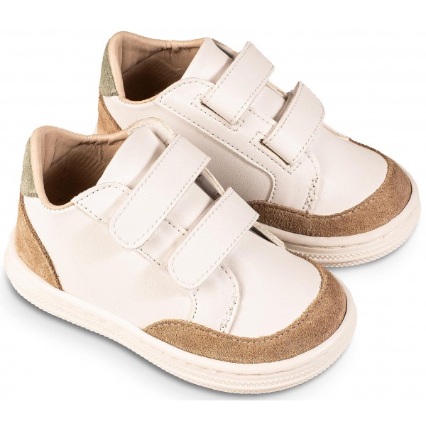 Βαπτιστικά Παπούτσια -Sneakers- BABYWALKER Δερμάτινα BW 4281 Λευκό/Μπεζ/Μέντα