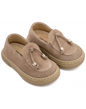 Βαπτιστικά Παπούτσια Για Αγόρι BABYWALKER BW 4307 Δερμάτινα Καστόρ Πούρο 