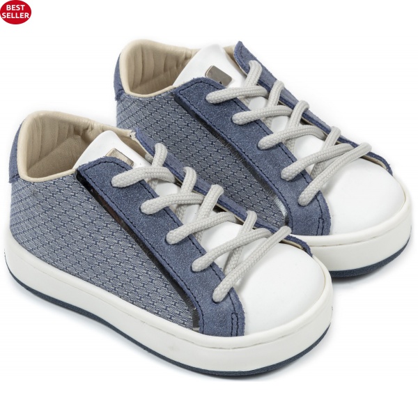 Βαπτιστικά Παπούτσια Sneakers BABYWALKER EXC5199 Λευκά/Μπλε