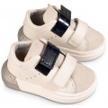 Παπούτσια Βάπτισης Sneakers BABYWALKER EXC 5267 Δερμάτινα Λευκά/Μπλε/Γκρι