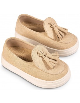 Βαπτιστικά Παπούτσια -Loafers- BABYWALKER EXC 5276 Exlcusive Δερμάτινα Καστόρ Εκρού