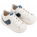 Βαπτιστικά Παπούτσια Για Αγόρι Sneakers BABYWALKER EXC 8001 Exlcusive Δερμάτινα Λευκό-Μπλε