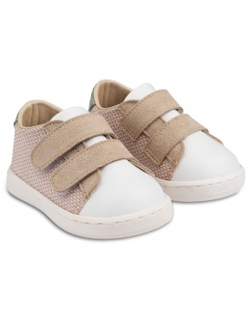 Βαπτιστικά Παπούτσια Sneakers BABYWALKER PRI 2104 Primo Μπεζ/Λευκό/Μέντα 