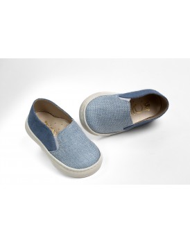 Βαπτιστικές Εσπαντρίγιες Slip On Everkid Δέρμα-Ύφασμα A423P Γαλάζιο