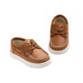Παπούτσια Βάπτισης Για Αγόρι Everkid A625T Δερμάτινα Μοκασίνι Ταμπά