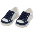 Βαπτιστικά Παπούτσια Για Αγόρι -Sneakers- Everkid A626M Δερμάτινα Καστόρ Λευκά-Μπλε