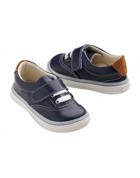 Βαπτιστικά Παπούτσια Για Αγόρι -Sneakers- Everkid A629M Δερμάτινα Μπλε-Ταμπά