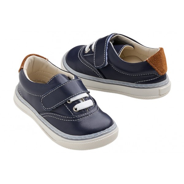 Βαπτιστικά Παπούτσια Για Αγόρι -Sneakers- Everkid A629M Δερμάτινα Μπλε-Ταμπά