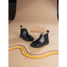 Βαπτιστικά Μποτάκια Χειμερινά Babywalker PB-5238 Δερμάτινα Μαύρα