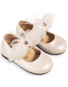  Βαπτιστικά Γοβάκια Babywalker Δερμάτινα BS 3562 Εκρού 