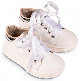  Βαπτιστικά Παπούτσια -Sneakers- Babywalker BS 3580 Δερμάτινα Λευκά 