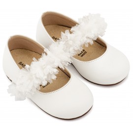 Βαπτιστικά Γοβάκια Babywalker BS 3602 Basic Δερμάτινα Λευκά  