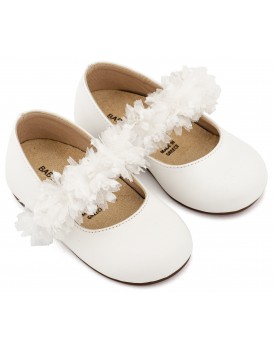 Βαπτιστικά Γοβάκια Babywalker BS 3602 Basic Δερμάτινα Λευκά  