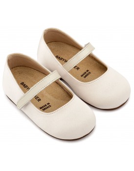 Βαπτιστικά Γοβάκια Babywalker BS 3603 Basic Υφασμάτινα Εκρού  