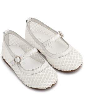 Γοβάκια Βάπτισης Babywalker BW 4881 Υφασμάτινα Λευκά