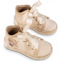 Βαπτιστικά Παπούτσια Sneakers Babywalker EXC 5851 Υφασμάτινα Με Boho Διακοσμητικό Μπεζ