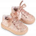 Βαπτιστικά Παπούτσια Sneakers Babywalker EXC 5856 Υφασμάτινα Nude