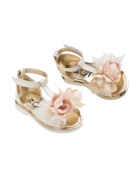 Πέδιλα Βάπτισης Για Κορίτσι Everkid K647E Δερμάτινα Εκρού  