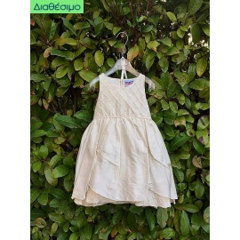 Βαπτιστικό Φόρεμα Μεταξωτό Bianco Colore 22571