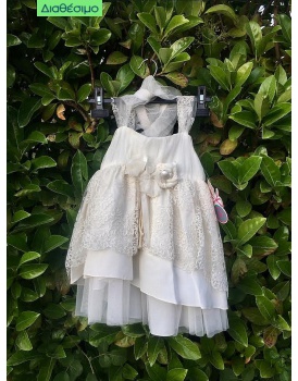 Βαπτιστικό Φόρεμα Δαντέλα-Μετάξι Lollipop Φ83