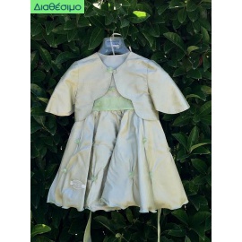 Βαπτιστικό Φόρεμα Μεταξωτό Με Μπολερό Makis Tselios 2030